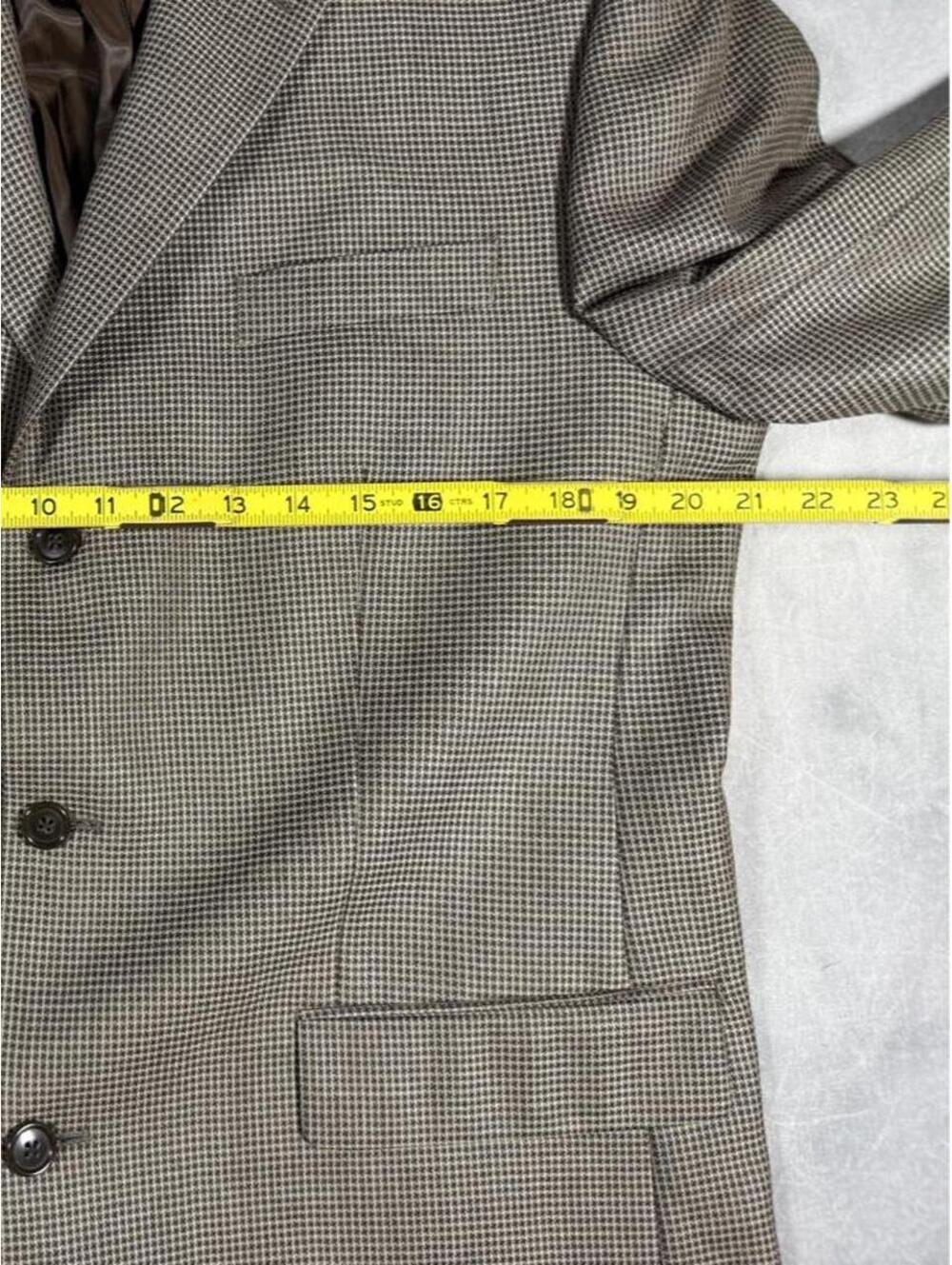 Calvin Klein Wool Silk Houndstooth Blazer Sport Coat Men’s 42R, wool silk blend - Picture 4 of 8